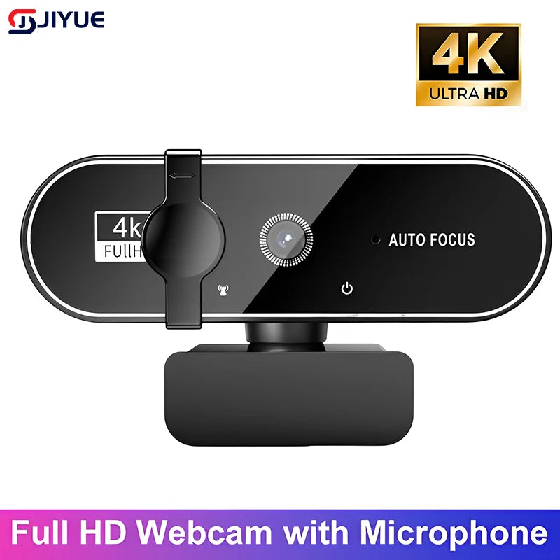 Webcam 4K Full HD con autofocus, microfono integrato e USB 2.0