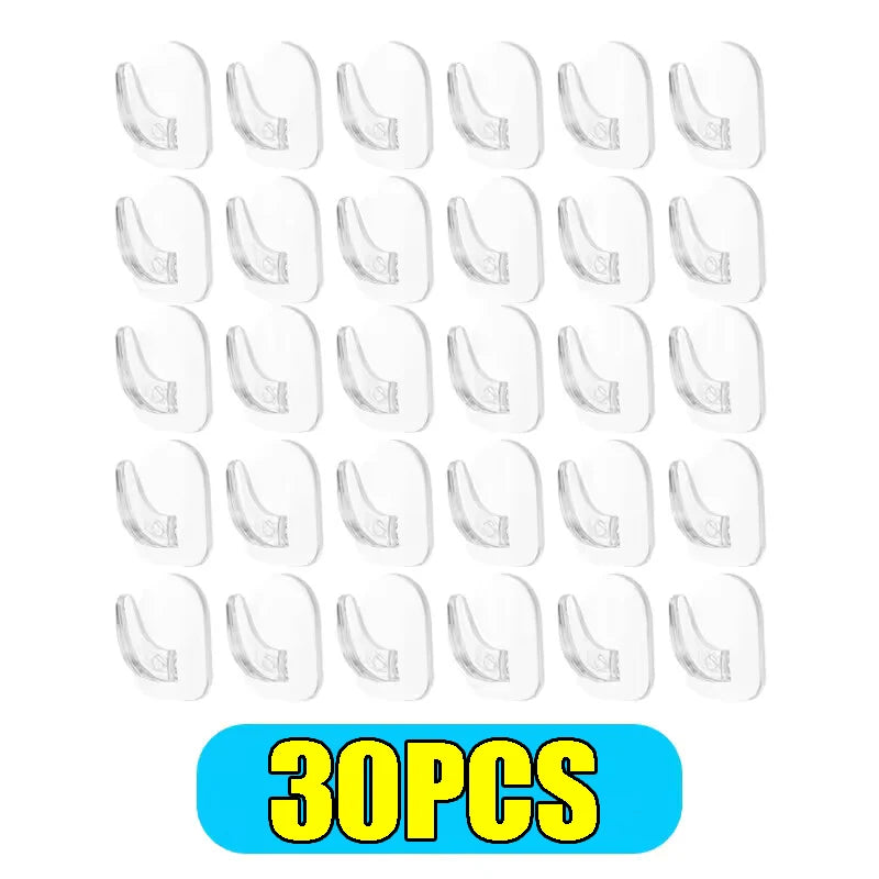 Mini Ganci Trasparenti Autoadesivi per Parete – Set da 10/20/30/50 Pezzi