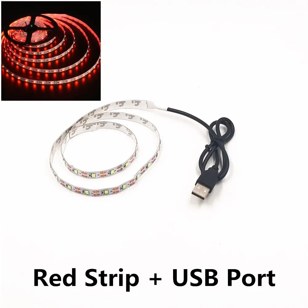 Striscia LED USB 5V 1‑5 m, colori multicolore, impermeabile, 60 LED/m