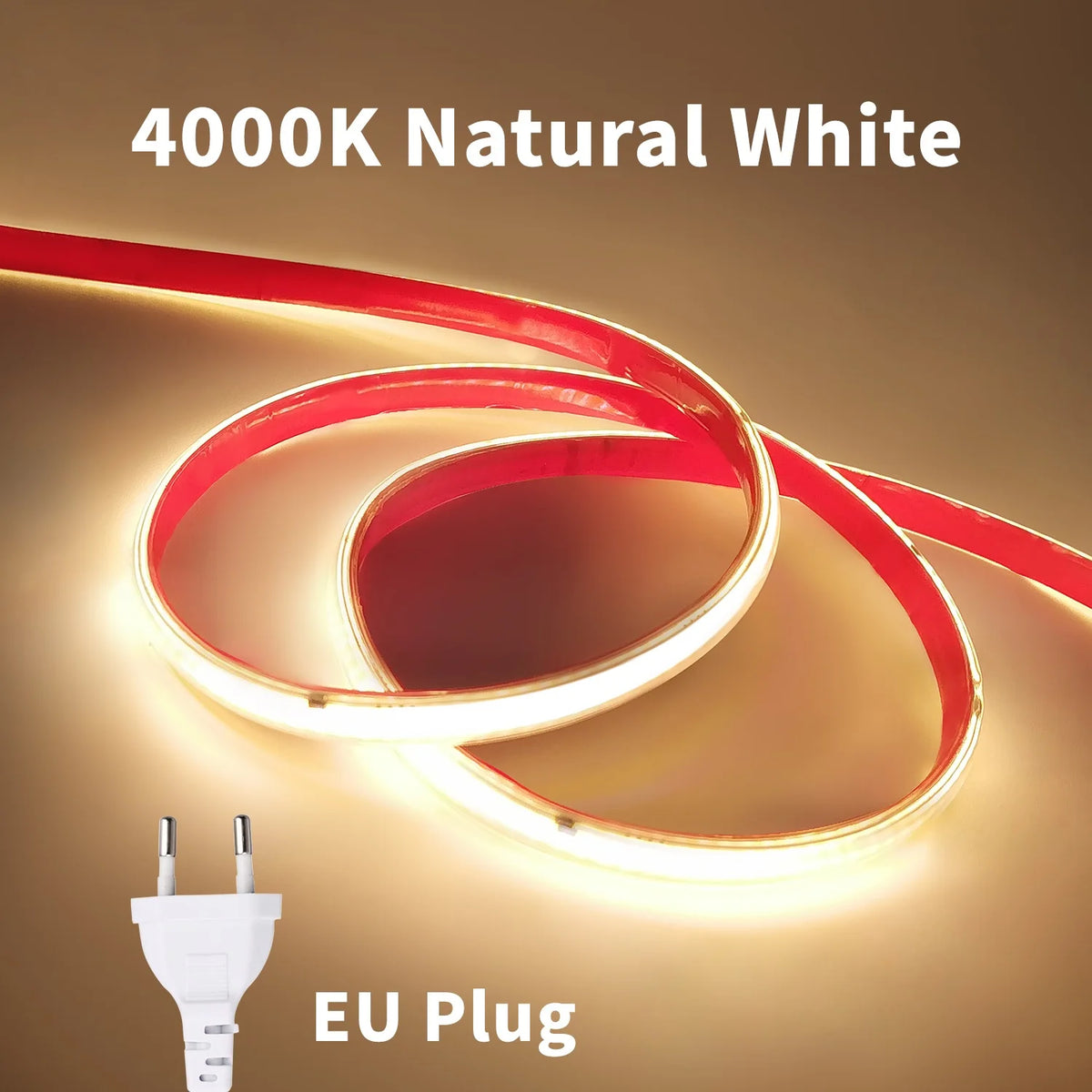 Striscia LED COB 220V 296 LED/m, alta luminosità, impermeabile e flessibile