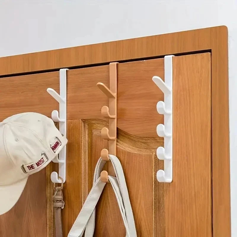 Porta abiti da porta con 5 ganci in ABS – per borse, cappelli e giacche