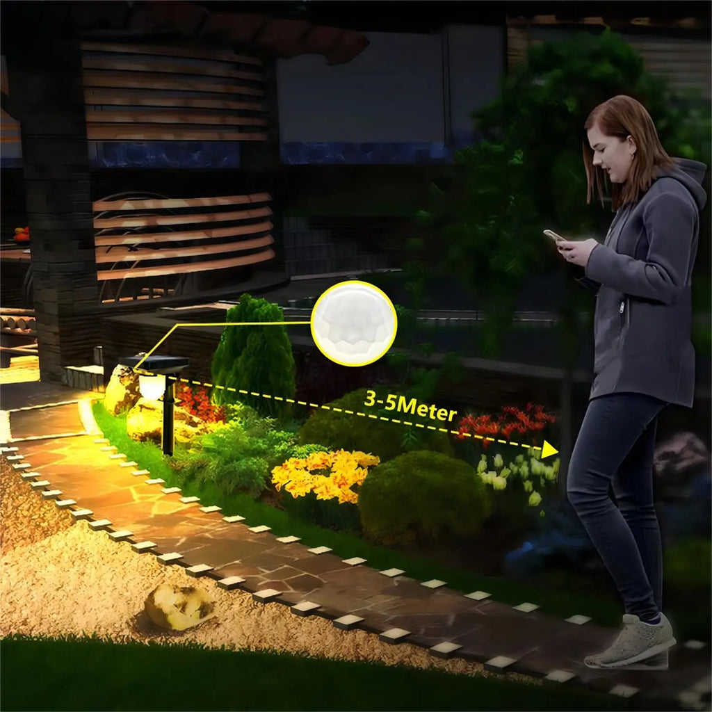 Lampada solare da parete con sensore di movimento, impermeabile IP65, LED