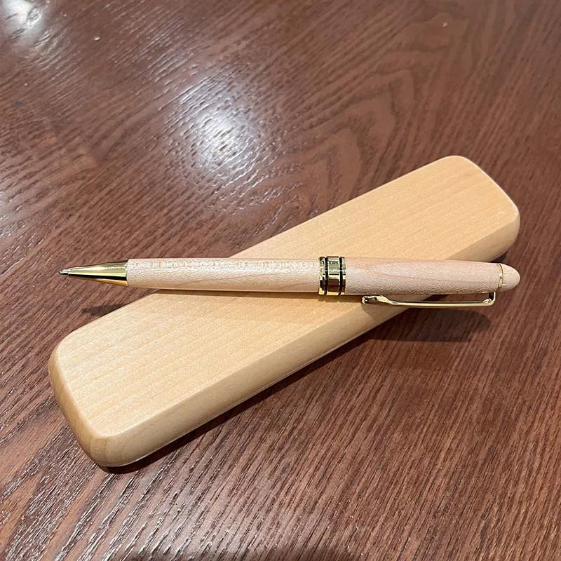 Penna a sfera in legno con astuccio – regalo elegante per ufficio e scuola