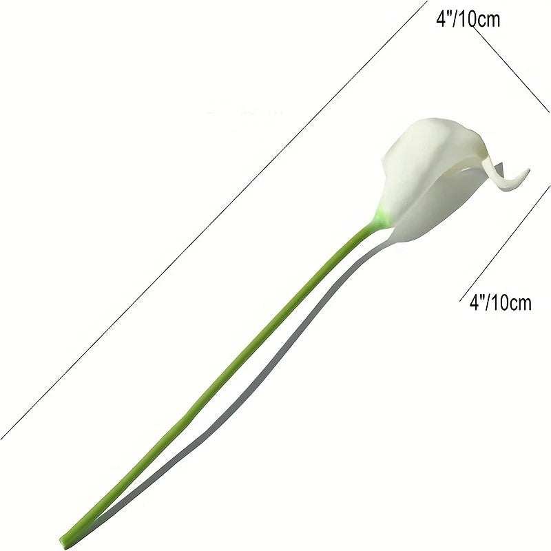 2/5Pcs Real Touch Calla Lily Artificial Flowers Bouquet White Fake Flowers for Home Decor Wedding Decoration Bridal Shower Party