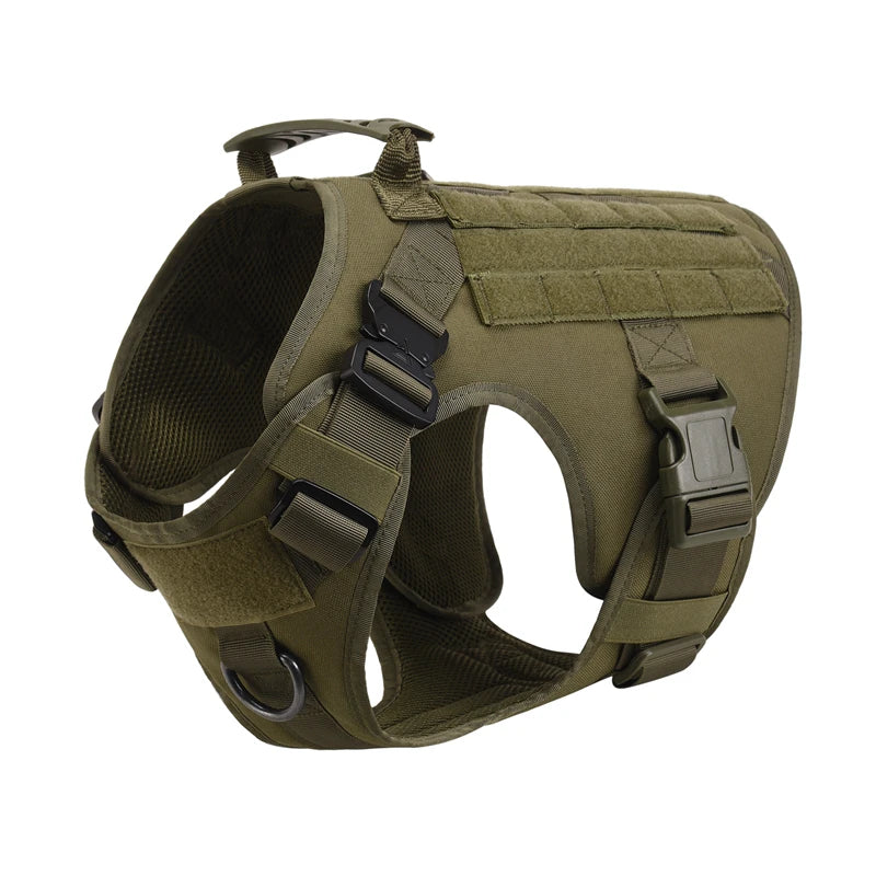Giubba tattica militare per cani – Set imbracatura e guinzaglio