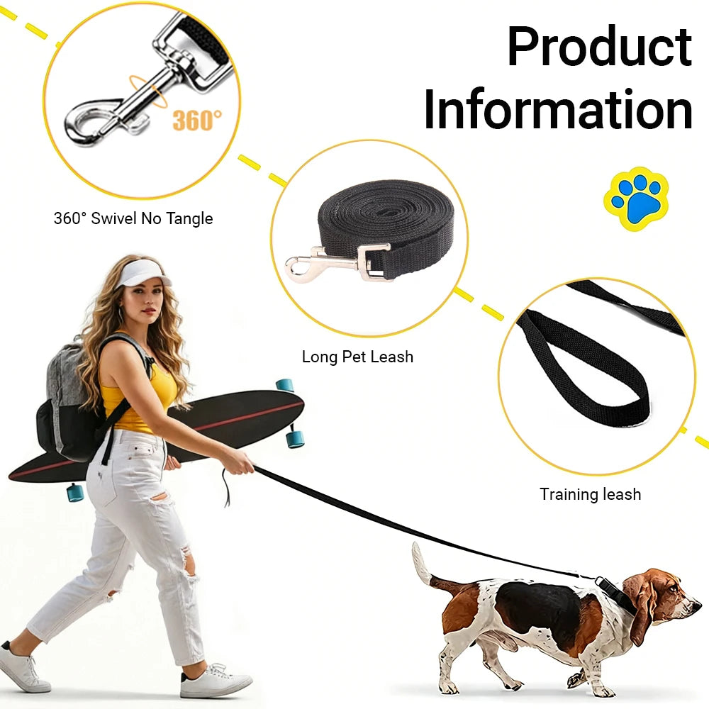 Guinzaglio in Nylon per Cani e Gatti – 1,5‑50 m, Resistente e Lungo per…