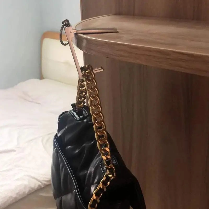 Gancio multiuso per borsa e handbag, pieghevole da tavolo con moschettone