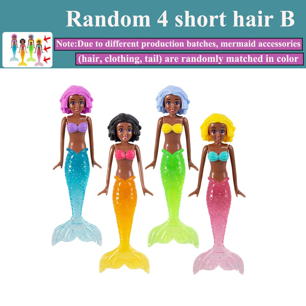 New Mermaid Dive Toys 2/3/4 PCS Colorful Bath Toy Play in Water Pool Float Toys 2 Rising Modes Games for Toddlers Children Gift