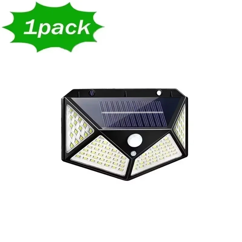 Lampada Solare da Giardino con Sensore di Movimento, 100 LED, IP65, 3 Modalità