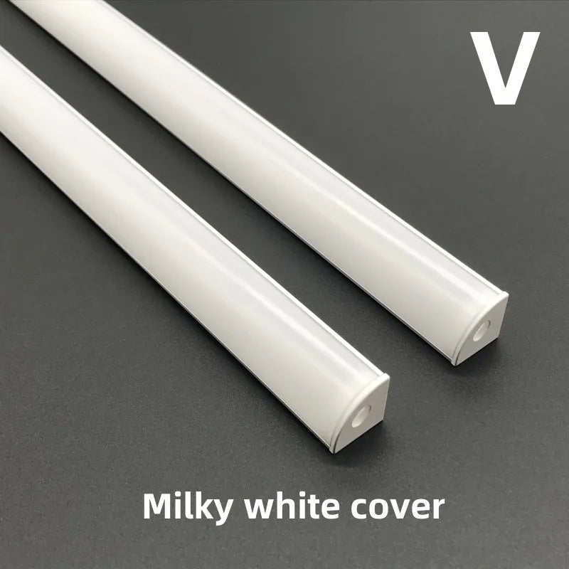 Profilo in Alluminio a U da 1 m per Strisce LED da 8‑12 mm – Kit da 10 pezzi