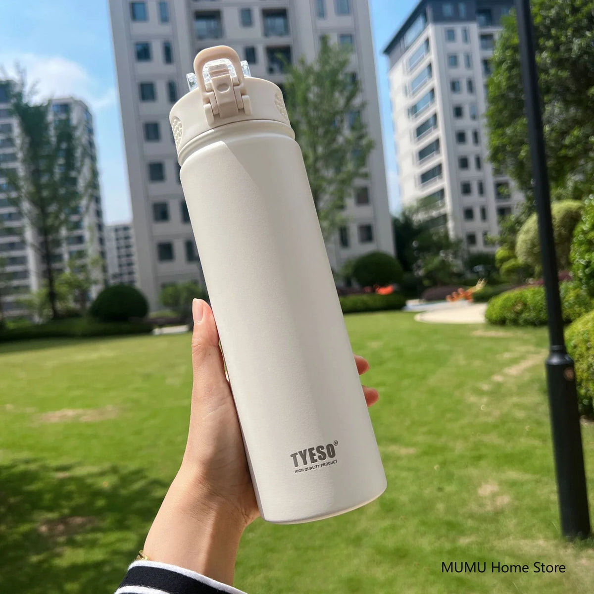 Thermos da 600/750 ml in acciaio inox con cannuccia – Mantiene caldo e freddo