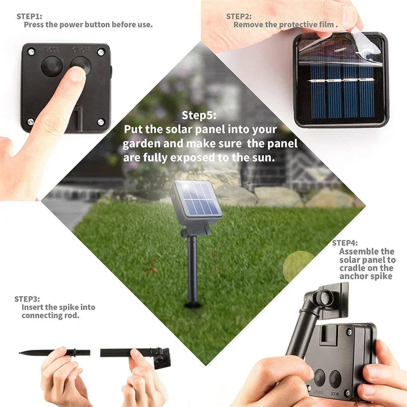 Luci a LED solari a catena per esterni – Ghirlanda impermeabile per giardino,…