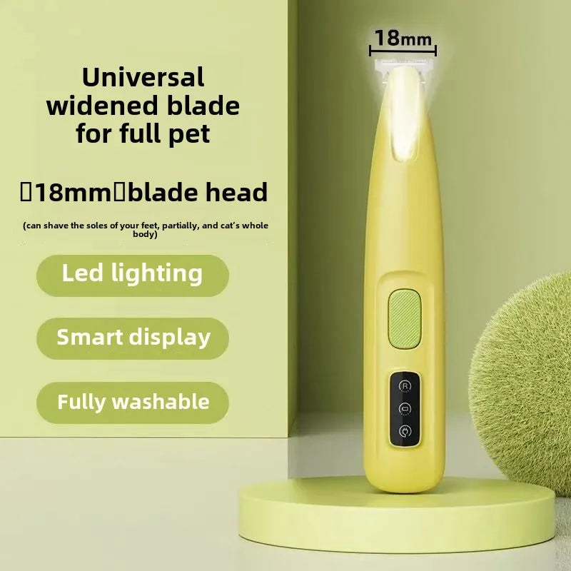 Tagliacapelli per zampe canine con luce LED, lama inox 18 mm, impermeabile e…