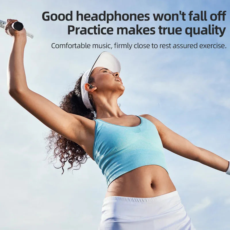 Auricolari sportivi wireless con gancio auricolare, Bluetooth 5.3, impermeabili