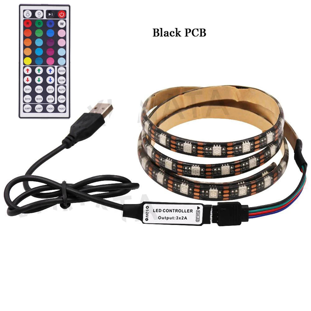 Striscia LED RGB 5V USB, 16 colori, telecomando, impermeabile