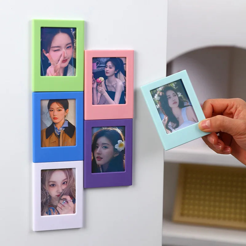 10Pcs Set Instax Mini Magnetic Photo Frame | Fridge Magnet Card Holder Creative Ins Style Kawaii Fix 3 Inch Instant Film Picture