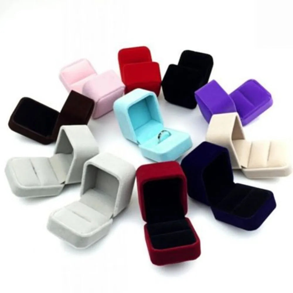 Velvet Jewelry Box Octagonal Earring Ring Box Wedding Ring Box Jewelry Display Case Organizer Storage Gift Packaging Box