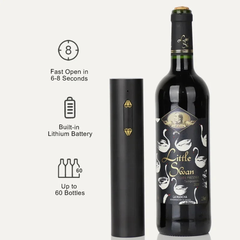 Apribottiglie Elettrico Ricaricabile con Cavatappi Automatico e Accessori