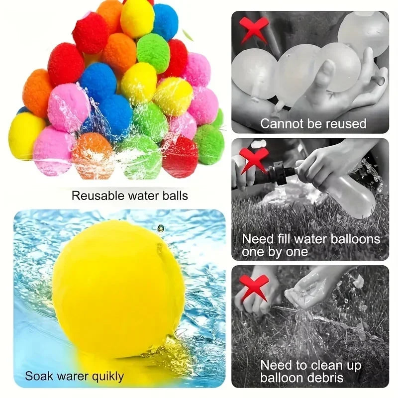 Palle d'Acqua Riutilizzabili, Giocattoli Estivi per Piscina e Giardino