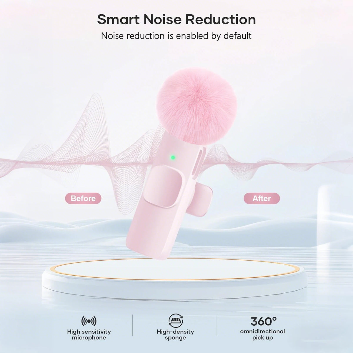 Microfono Lavalier Wireless Type‑C con Bassa Latenza e Raggio 30 m – Plug & Play