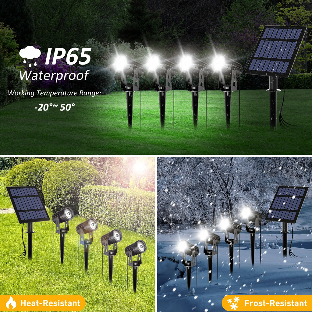 Lampada da Giardino Solare LED 3000K/6000K/RGB, IP65, 5 m, Dimmabile