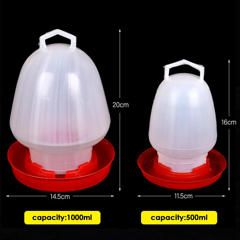 Bottiglia d'acqua per polli 500/1000 ml – Distributore automatico per uccelli