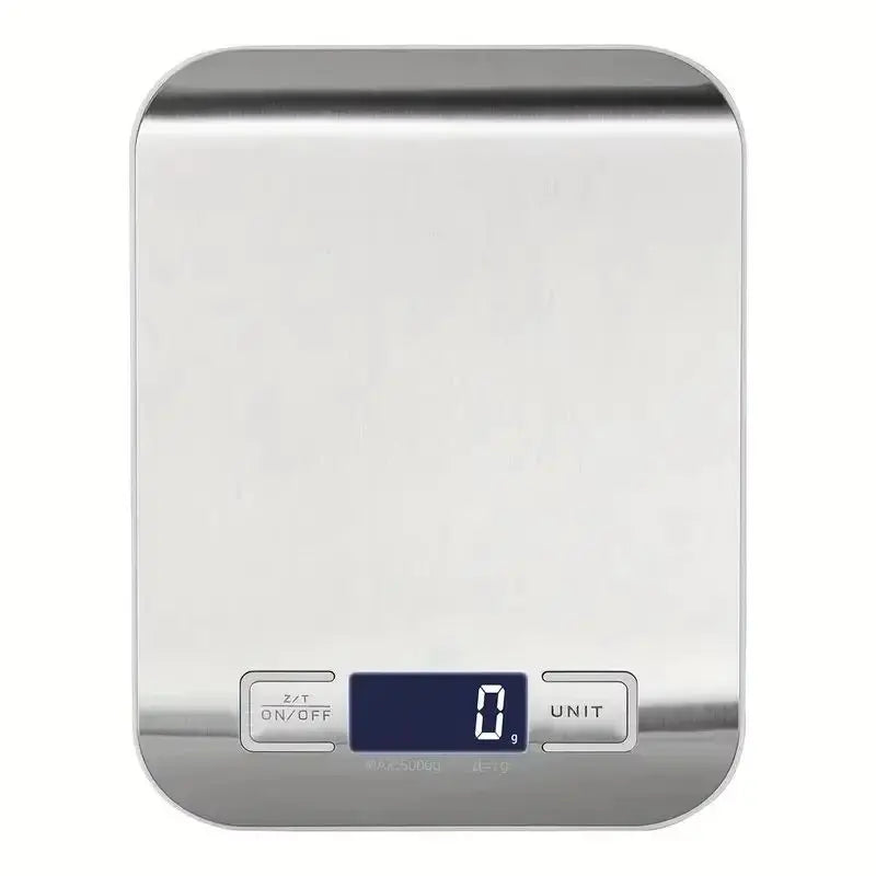 Bilancia da cucina LCD 10 kg, acciaio inox, precisione 1 g