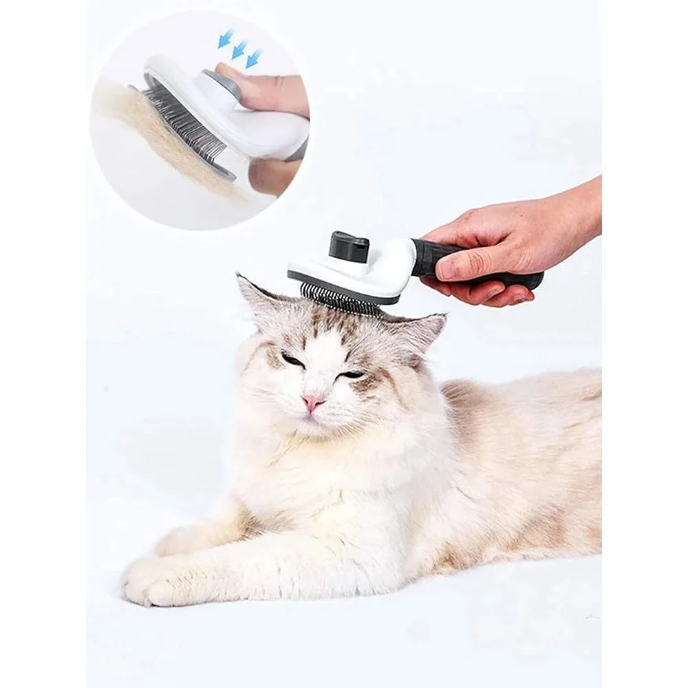 Spazzola slicker per rimozione peli di cani e gatti, pettine anti-shedding