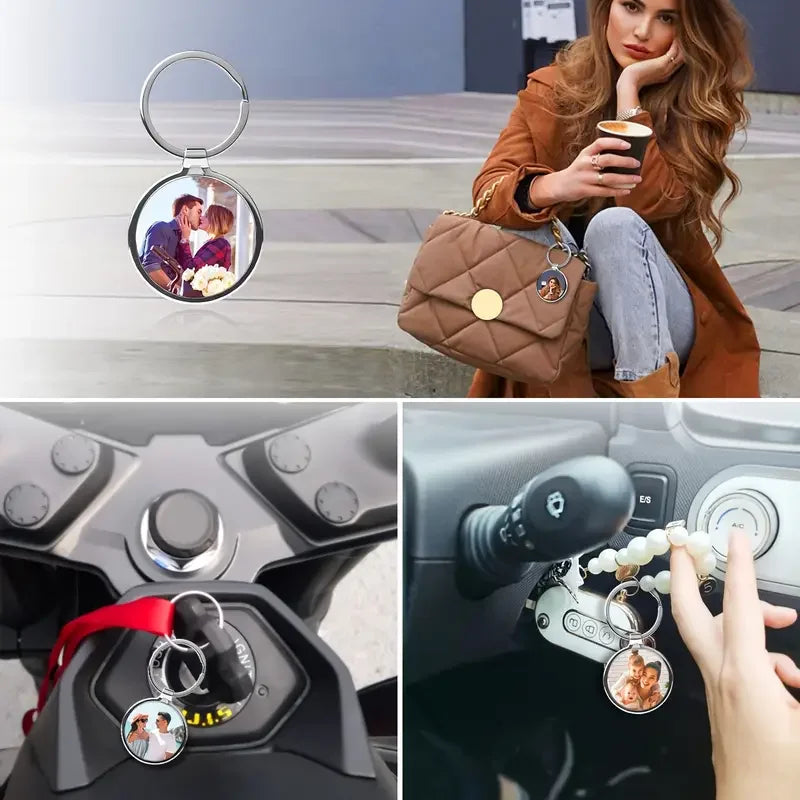 Custom Photo Keychain: A Personalised Keepsake Gift, Suitable for Birthdays, Anniversaries and Everyday Memories