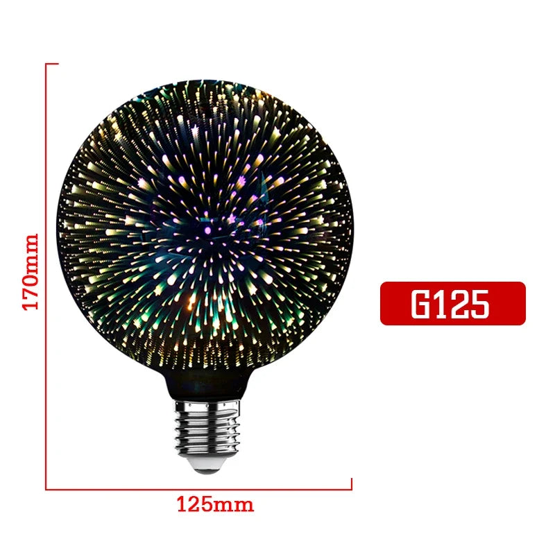 Lampadina LED Edison 3D Colorata E27 4W 360°