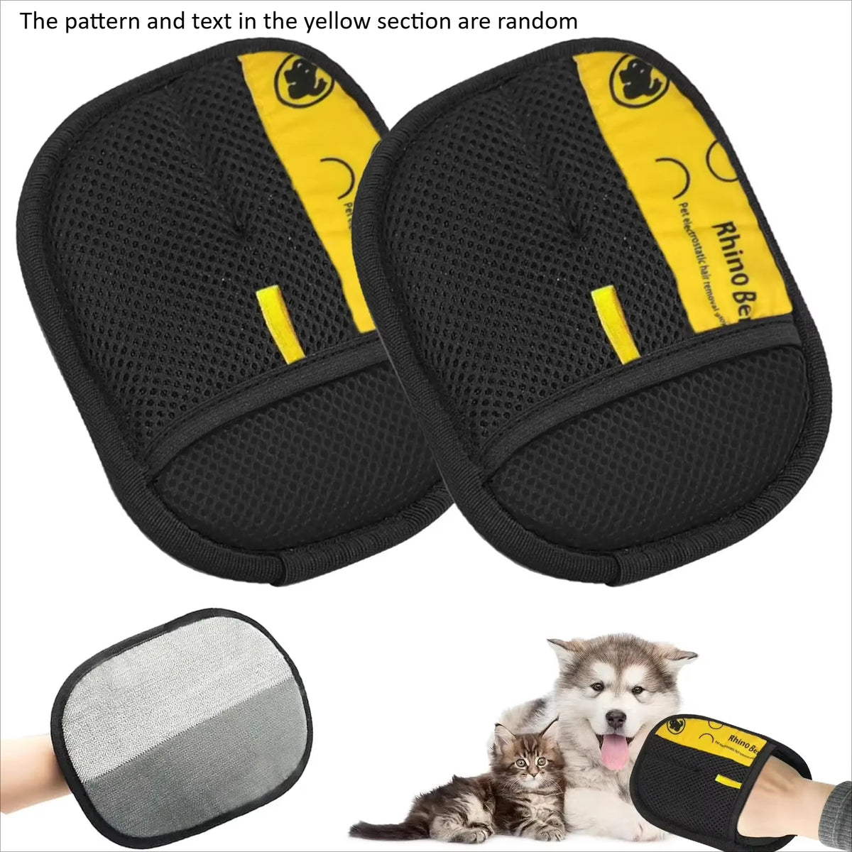 Guanti per la Toelettatura 2 Pezzi – Spazzola e Massaggio, Rimuove Peli di…