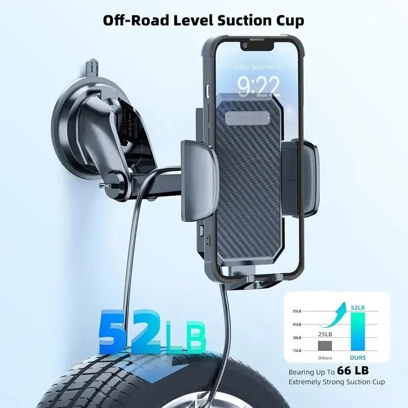 Supporto cellulare auto 360° rotante con ventosa per parabrezza e ventola