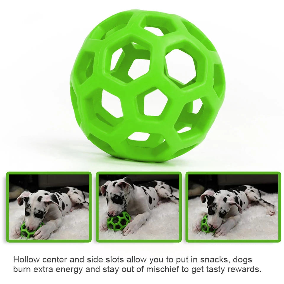 Palla Gomma Naturale Per Cani Con Campanellino - Gioco Interattivo