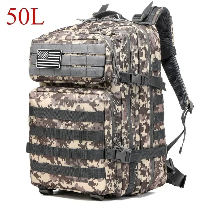 25L/50L Tactical Backpack Molle Bag Outdoor Bags Backpack for Hiking Camping Trekking Hunting Fishing GYM Bags Backpacks