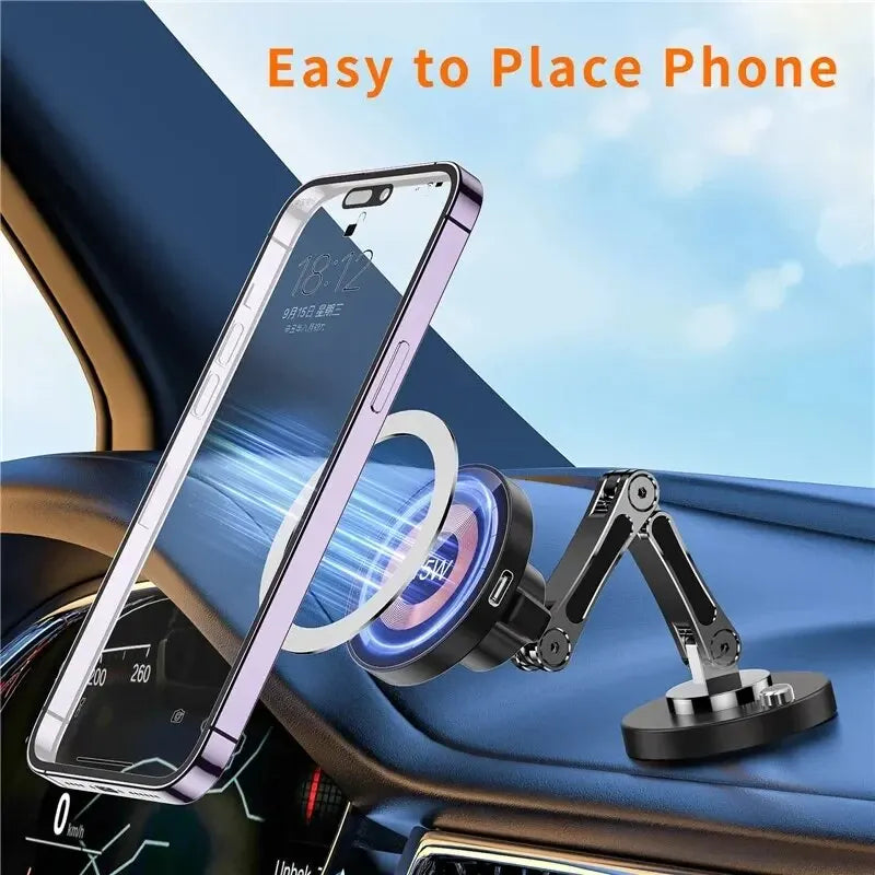 Supporto magnetico per auto con ricarica wireless 15W per iPhone 12-15