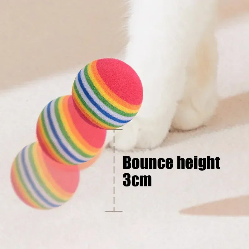 Palline giocose arcobaleno EVA per cani e gatti – Set da 10/30/50/100