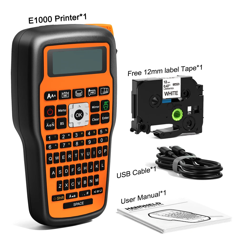 Stampante Etichette Industriale con QWERTY e USB‑C – Supporta Nastro 12 mm