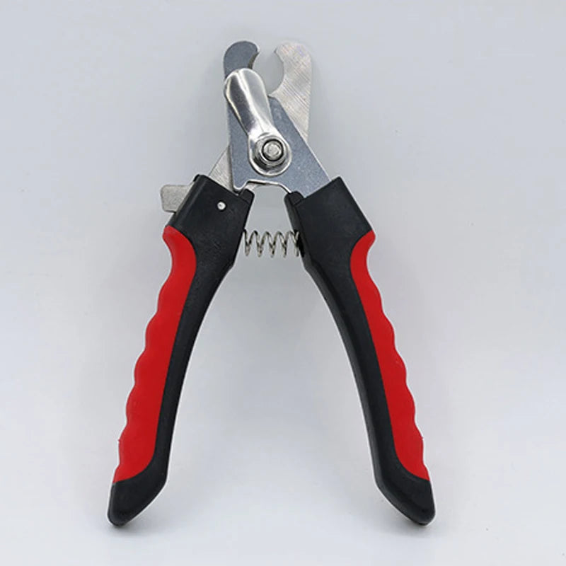 Tagliaunghie in acciaio inox con manico diritto per cani e gatti – set completo