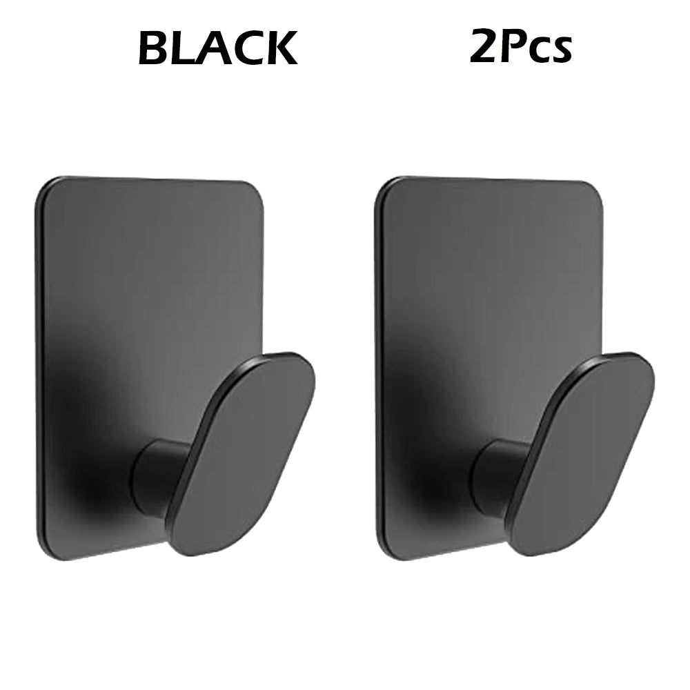 Ganci da parete adesivi in acciaio inox per bagno e cucina – set da 4 pezzi