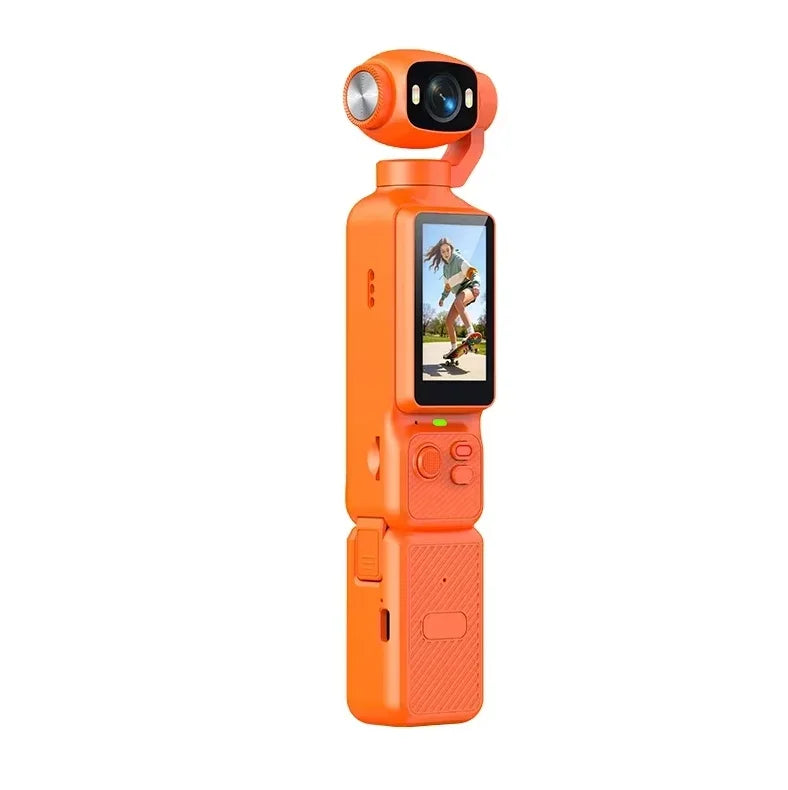 Action Camera 4K tascabile con stabilizzazione a 3 assi e schermo girevole 180°