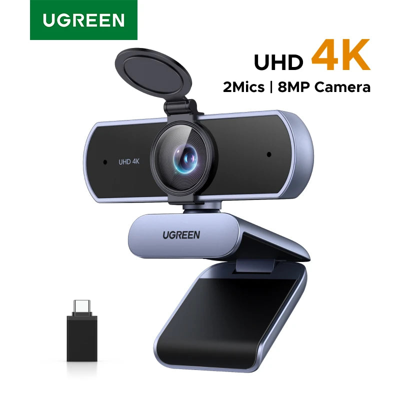 Webcam 8 MP 4K Full HD con autofocus PDAF e microfoni noise cancelling