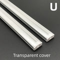 Profilo in Alluminio a U da 1 m per Strisce LED da 8‑12 mm – Kit da 10 pezzi