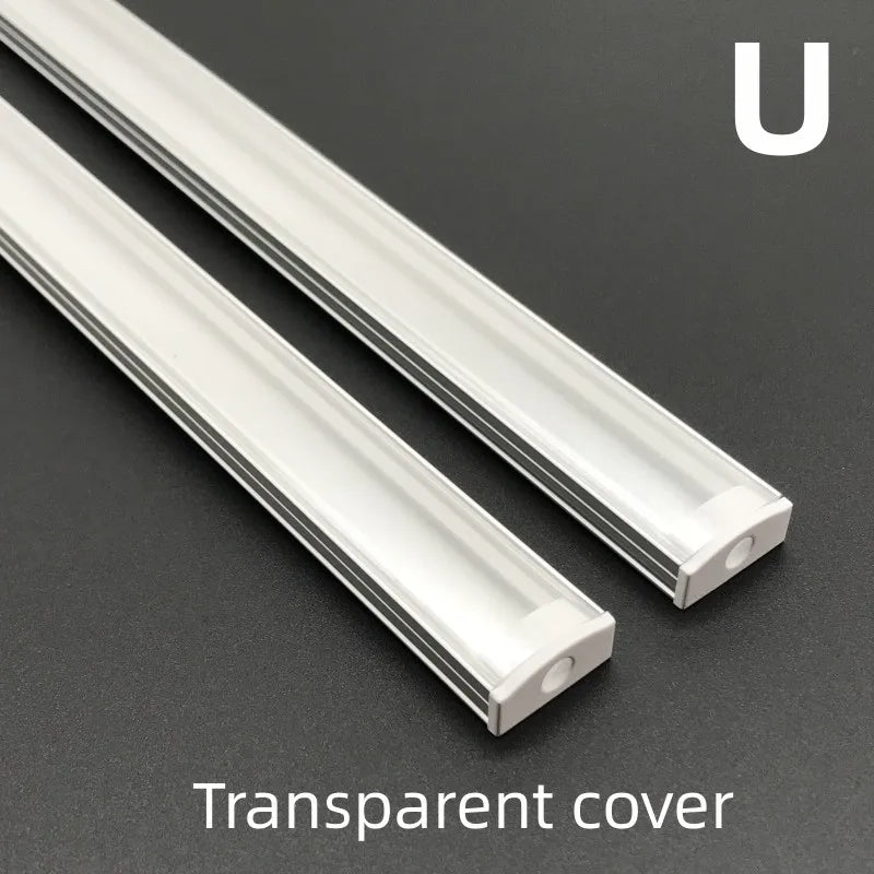 Profilo in Alluminio a U da 1 m per Strisce LED da 8‑12 mm – Kit da 10 pezzi