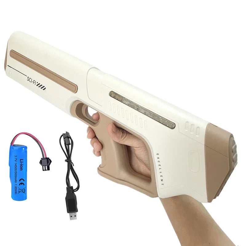 Pistola d'Acqua Elettrica per Adulti, Spruzzo Potente, Portata 8 m