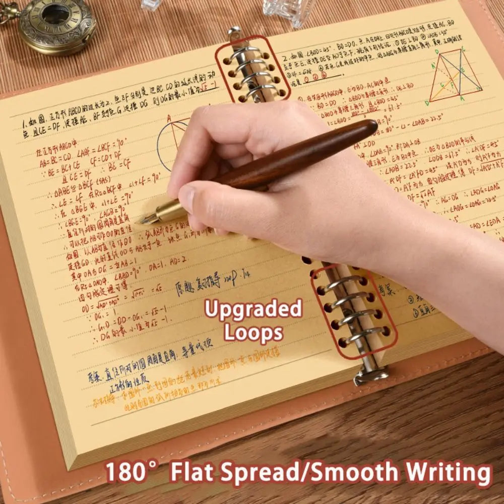 Vintage A5/A6 Notebook Loose-leaf PU Leather Diary Book Detachable Shell Binder Notepad Gift