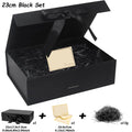 3 Sizes Available Luxury Magnetic Gift Box With Lid Ribbon Lafite Grass Greeting Card Valentine's Day Gift Packaging Box