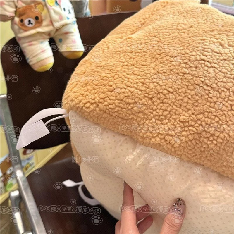 Cuscino peluche Rilakkuma invernale – Spessore extra per calore e comfort