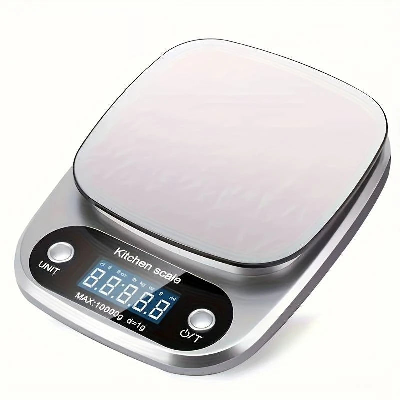 Bilancia da cucina digitale 10 kg con display LCD e 6 unità di misura