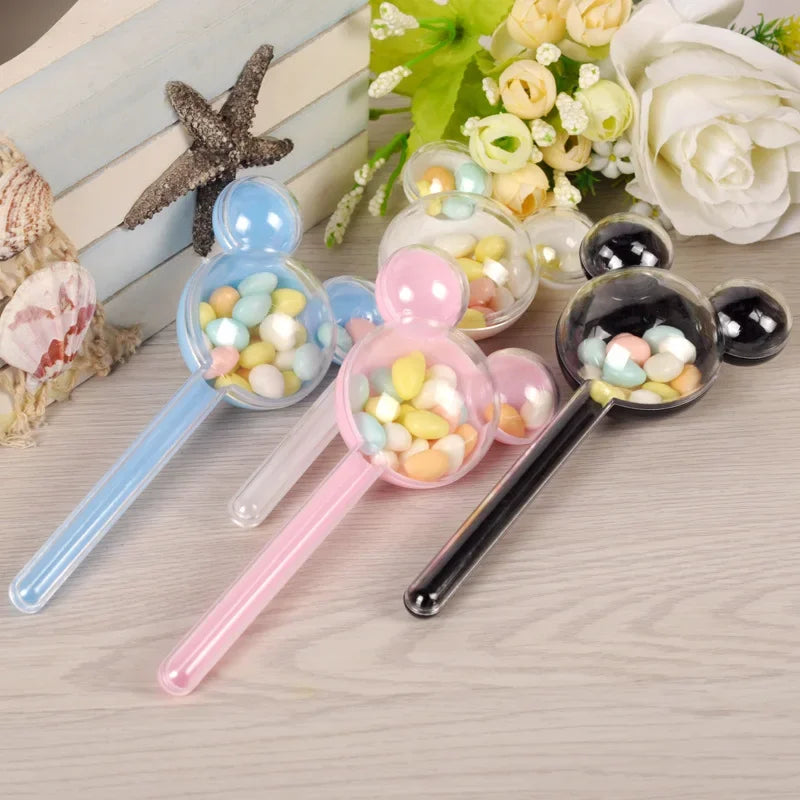 12pcs New Candy Box Mickey Shape Small Packing Box Lollipop Candy Box Wedding Party Birthday  Baby Shower Sweet Christmas Party