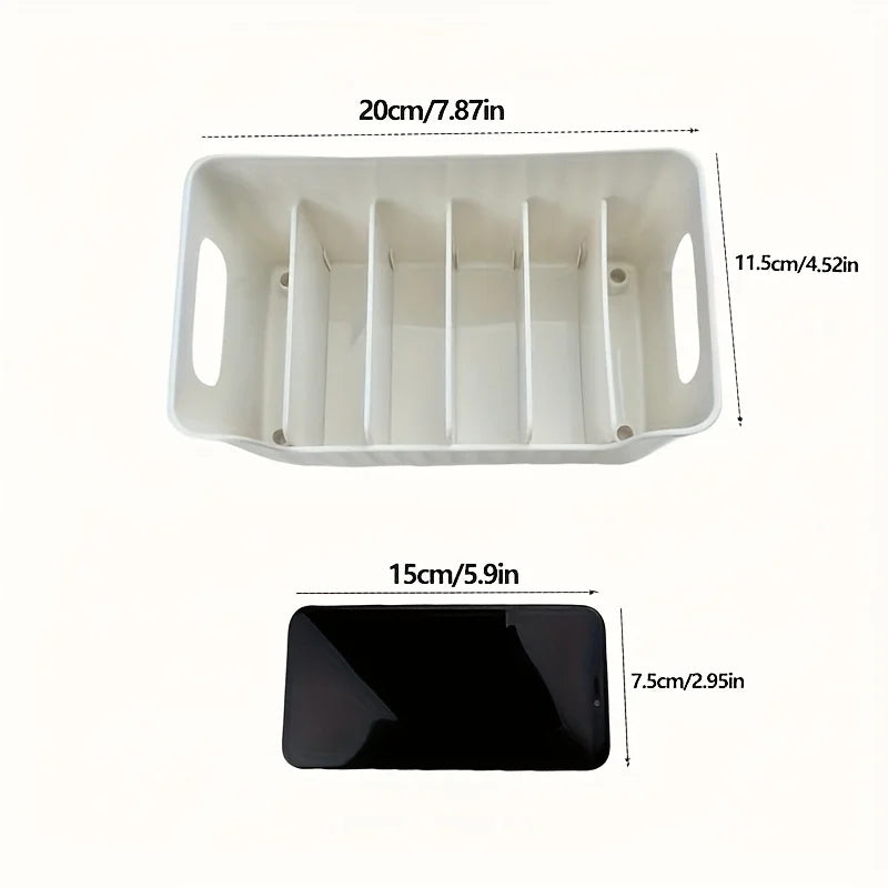 Box trasparente in plastica con divisore regolabile per spezie e snack